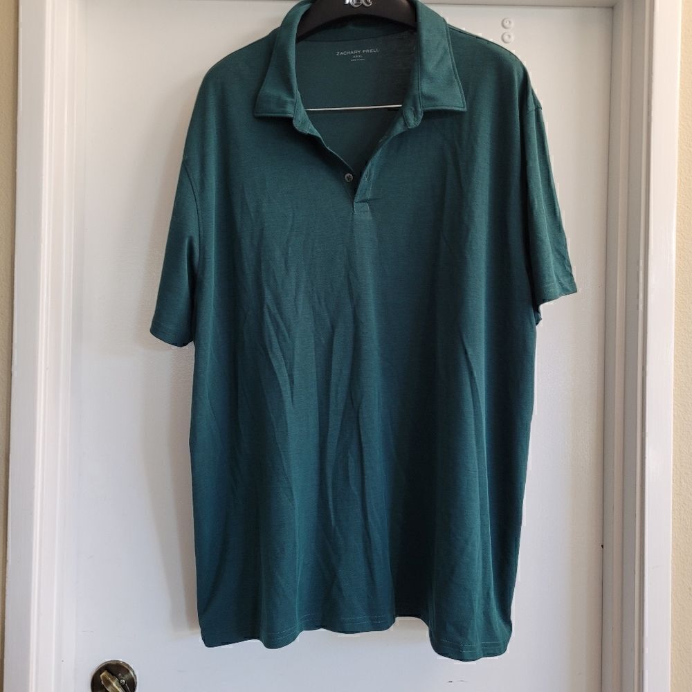 Zachary Prell green short sleeve collared shirt